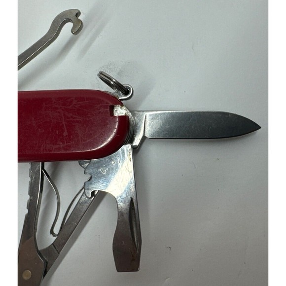 Victorinox Swiss Army Climber Knife Red Pin Tweezers, And Toothpick  - Picture 4 of 11